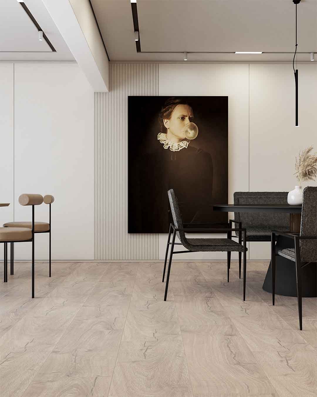 BRASA studio - Arquitetura de interiores - projeto de arquiteto - sala de jantar com quadro