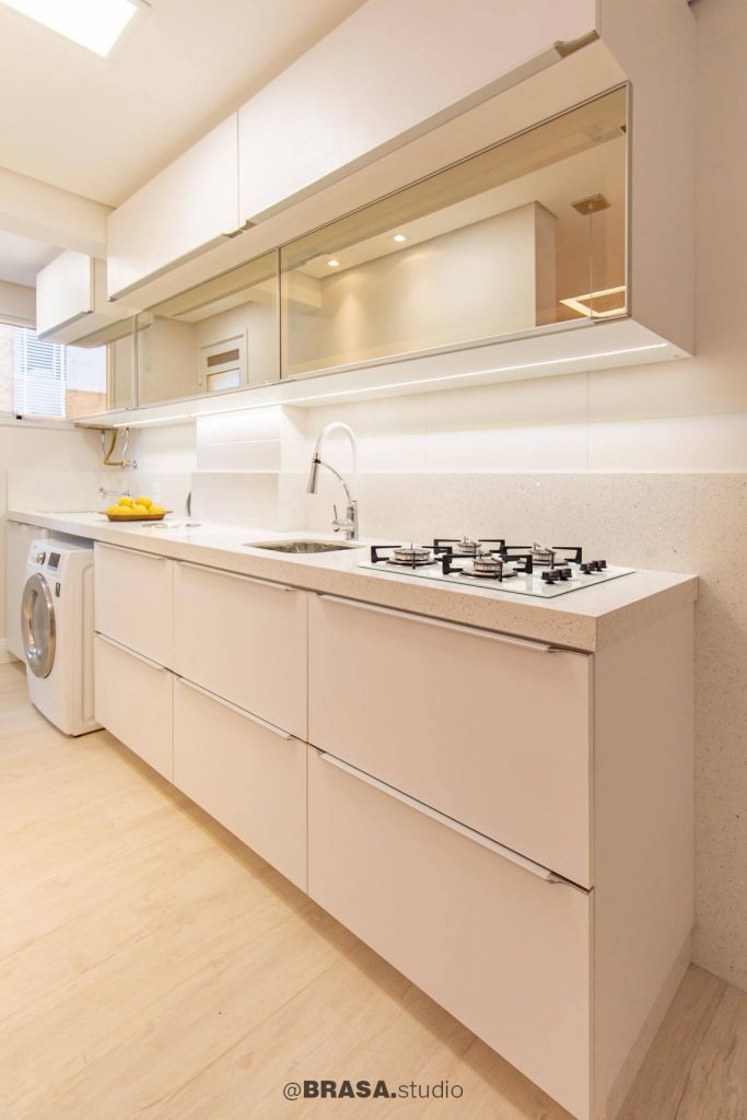 Projeto de interiores de apartamento, fotografia da cozinha - BRASA studio