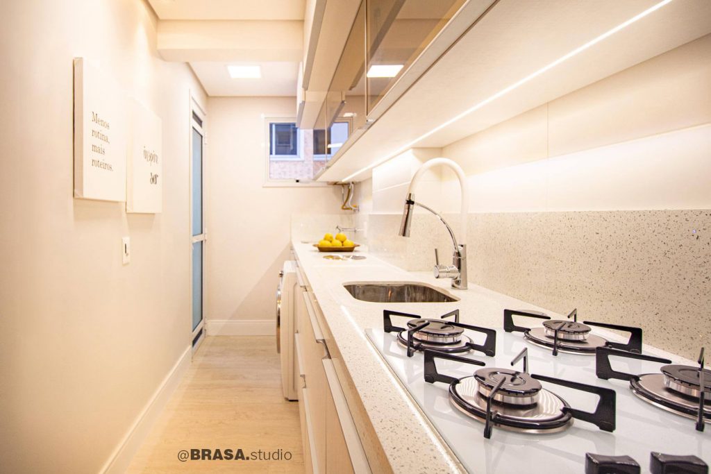 Projeto de interiores de apartamento, fotografia da cozinha - BRASA studio