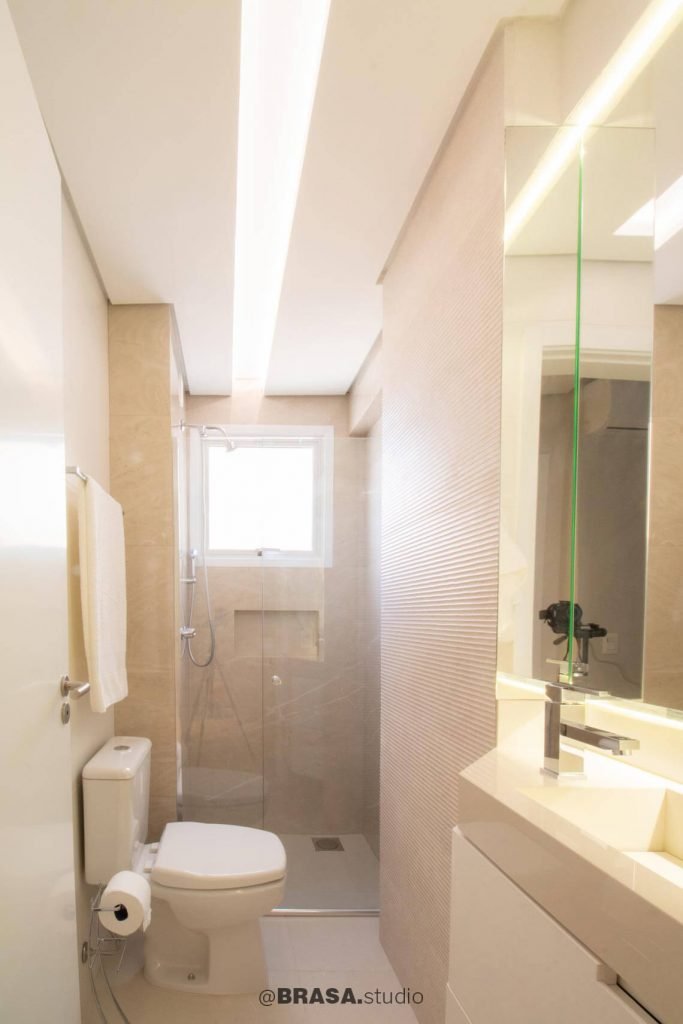 Projeto de interiores de apartamento, fotografia do banheiro - BRASA studio